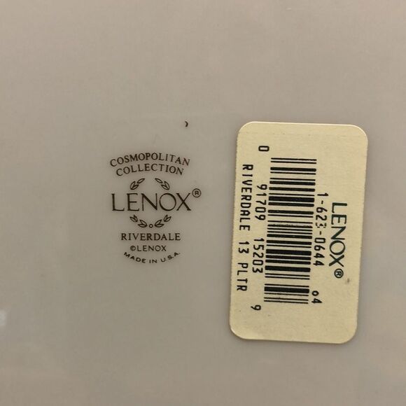 O556 Lenox Riverdale 13” Oval Serving Platter - Picture 6 of 7